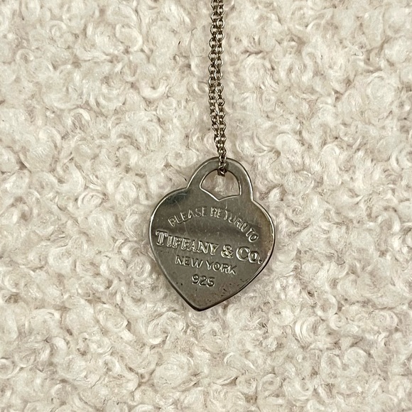 🌀please return to Tiffany & Co. 925 classic heart pendant silver necklace - Picture 8 of 13